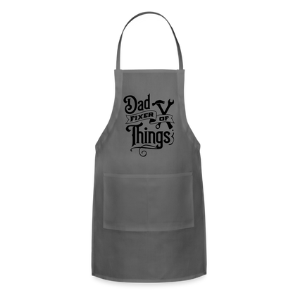 Dad Fixer of Things (Adjustable Apron) - charcoal