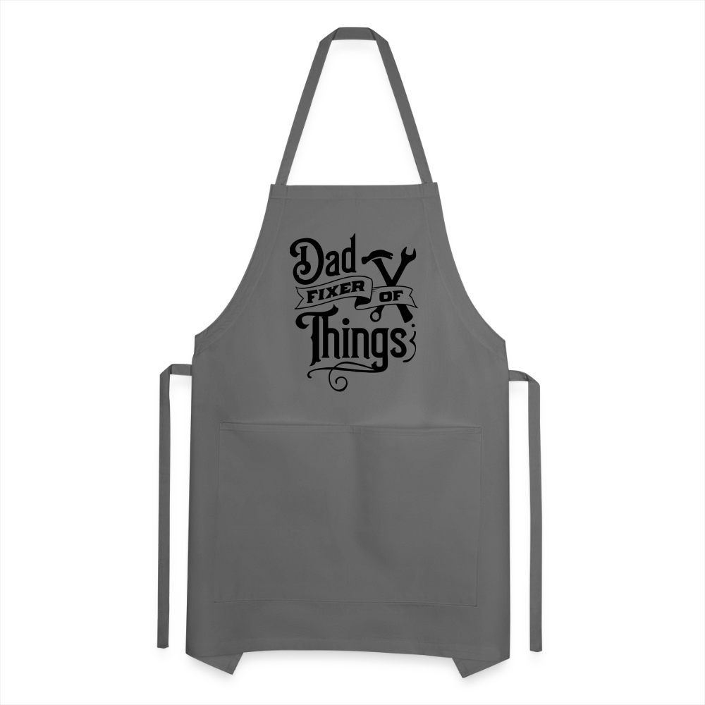 Dad Fixer of Things (Adjustable Apron) - charcoal