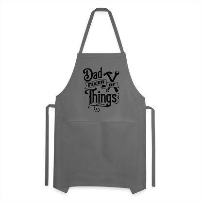 Dad Fixer of Things (Adjustable Apron) - charcoal