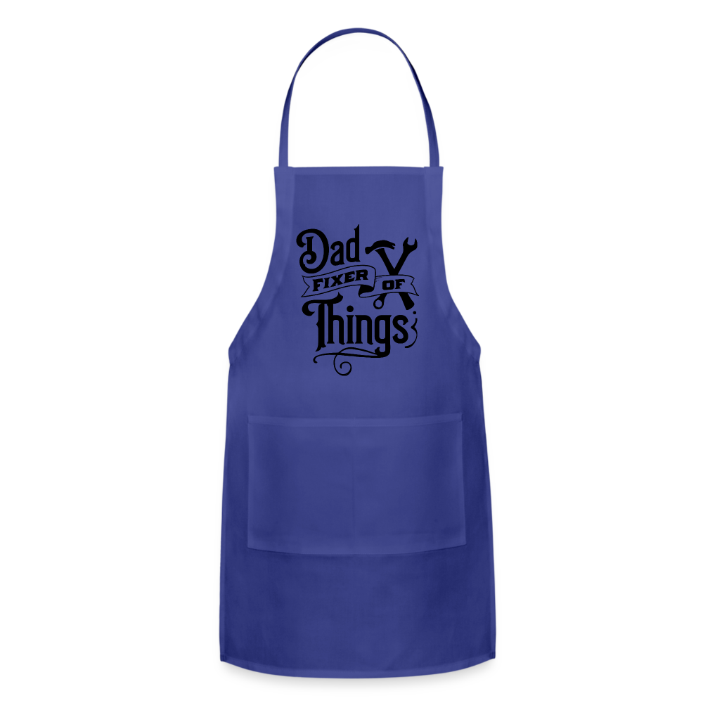 Dad Fixer of Things (Adjustable Apron) - royal blue