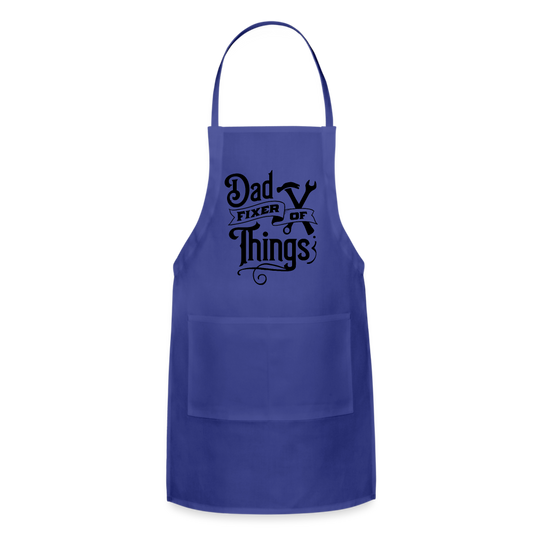 Dad Fixer of Things (Adjustable Apron) - royal blue