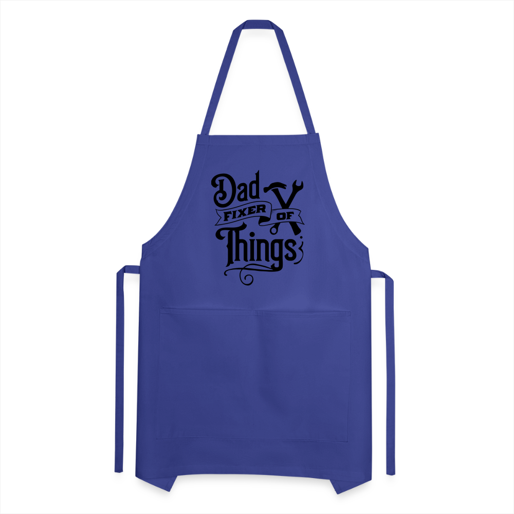 Dad Fixer of Things (Adjustable Apron) - royal blue