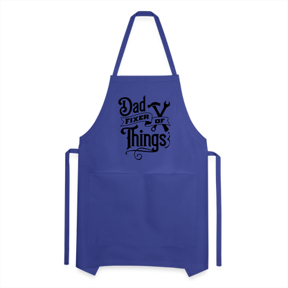 Dad Fixer of Things (Adjustable Apron) - royal blue