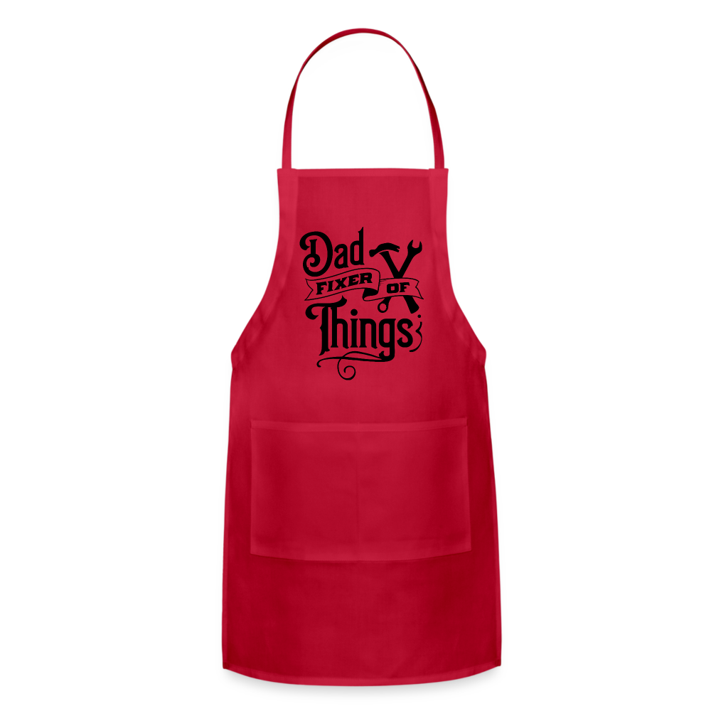 Dad Fixer of Things (Adjustable Apron) - red