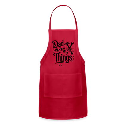 Dad Fixer of Things (Adjustable Apron) - red