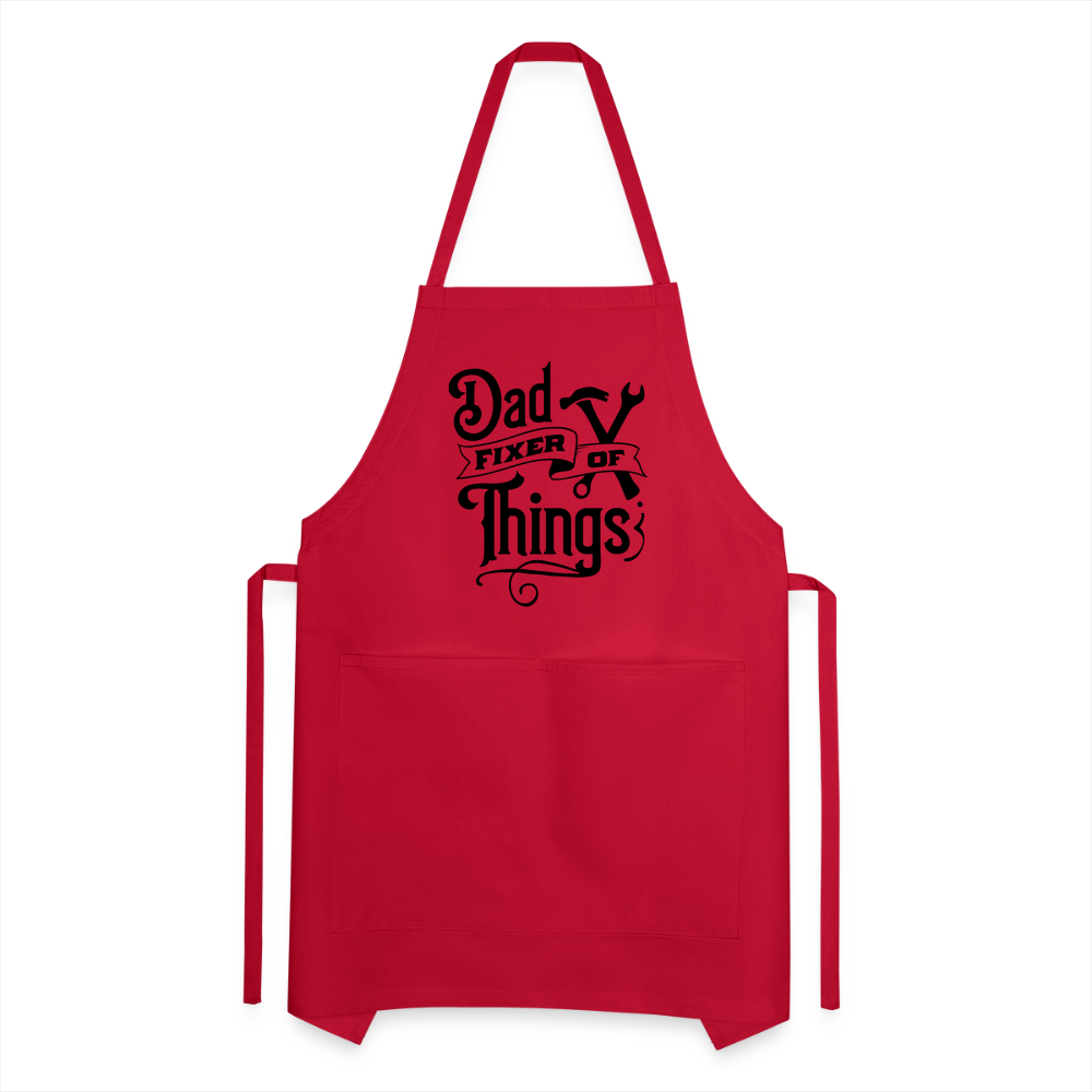 Dad Fixer of Things (Adjustable Apron) - red