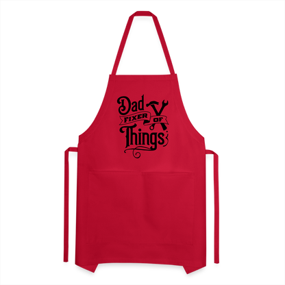 Dad Fixer of Things (Adjustable Apron) - red