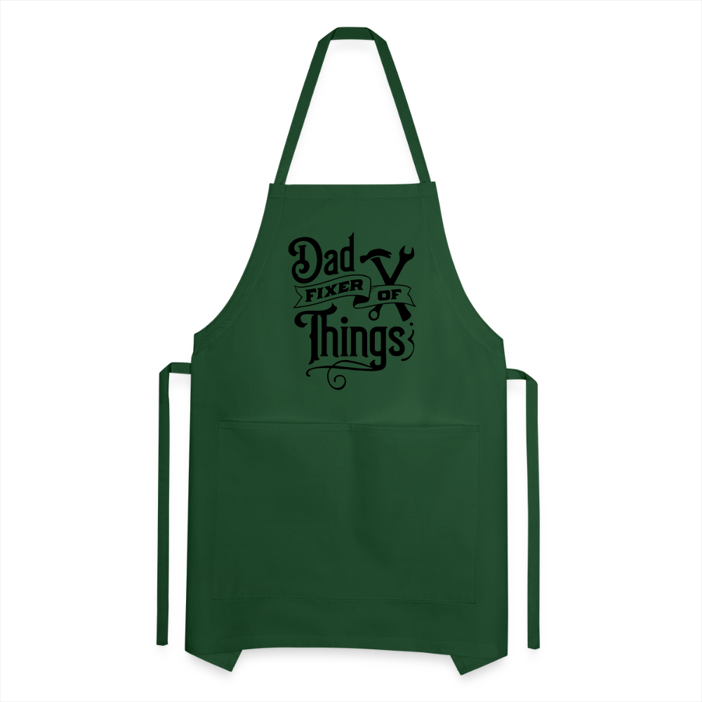 Dad Fixer of Things (Adjustable Apron) - forest green