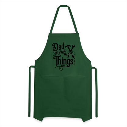 Dad Fixer of Things (Adjustable Apron) - forest green