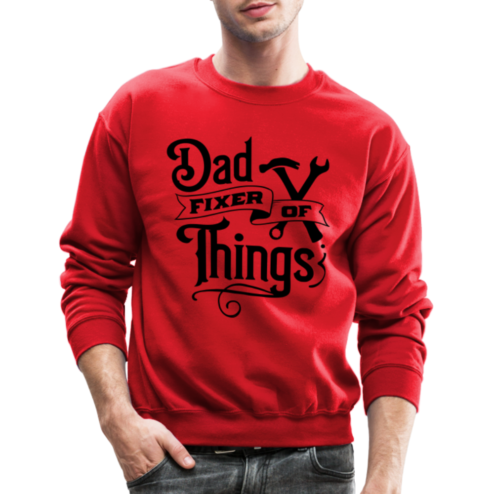 Dad Fixer of Things (Sweatshirt) - red