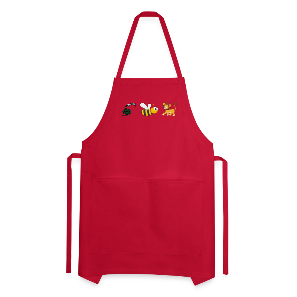 Hose Bee Lion Adjustable Apron (Hoes Be Lying) - red