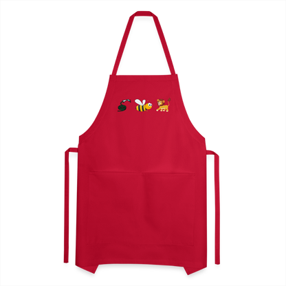 Hose Bee Lion Adjustable Apron (Hoes Be Lying) - red