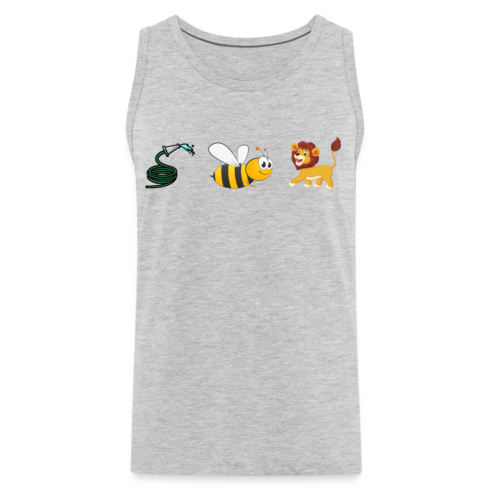 Hose Bee Lion Men’s Premium Tank Top (Hoes Be Lying) - heather gray