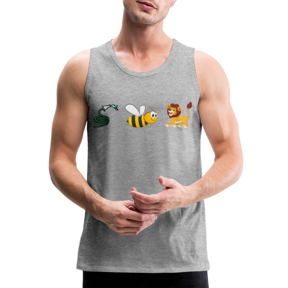 Hose Bee Lion Men’s Premium Tank Top (Hoes Be Lying) - heather gray