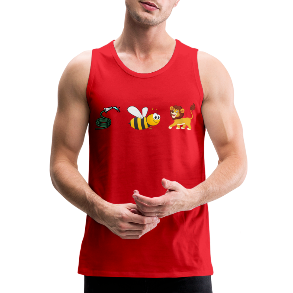 Hose Bee Lion Men’s Premium Tank Top (Hoes Be Lying) - red