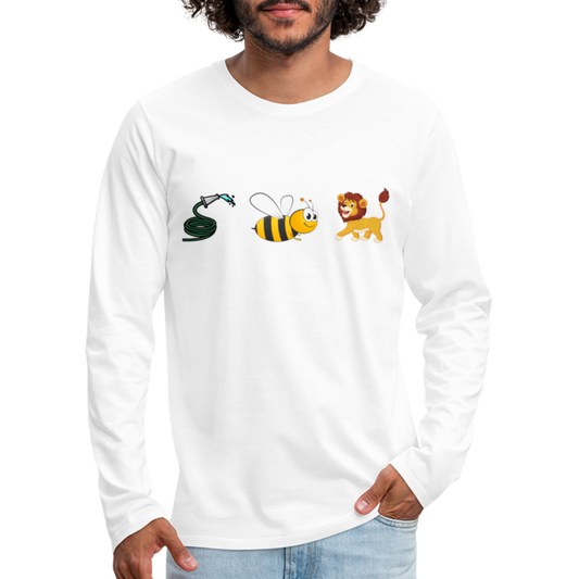 Hose Bee Lion Men's Premium Long Sleeve T-Shirt (Hoes Be Lying) - white