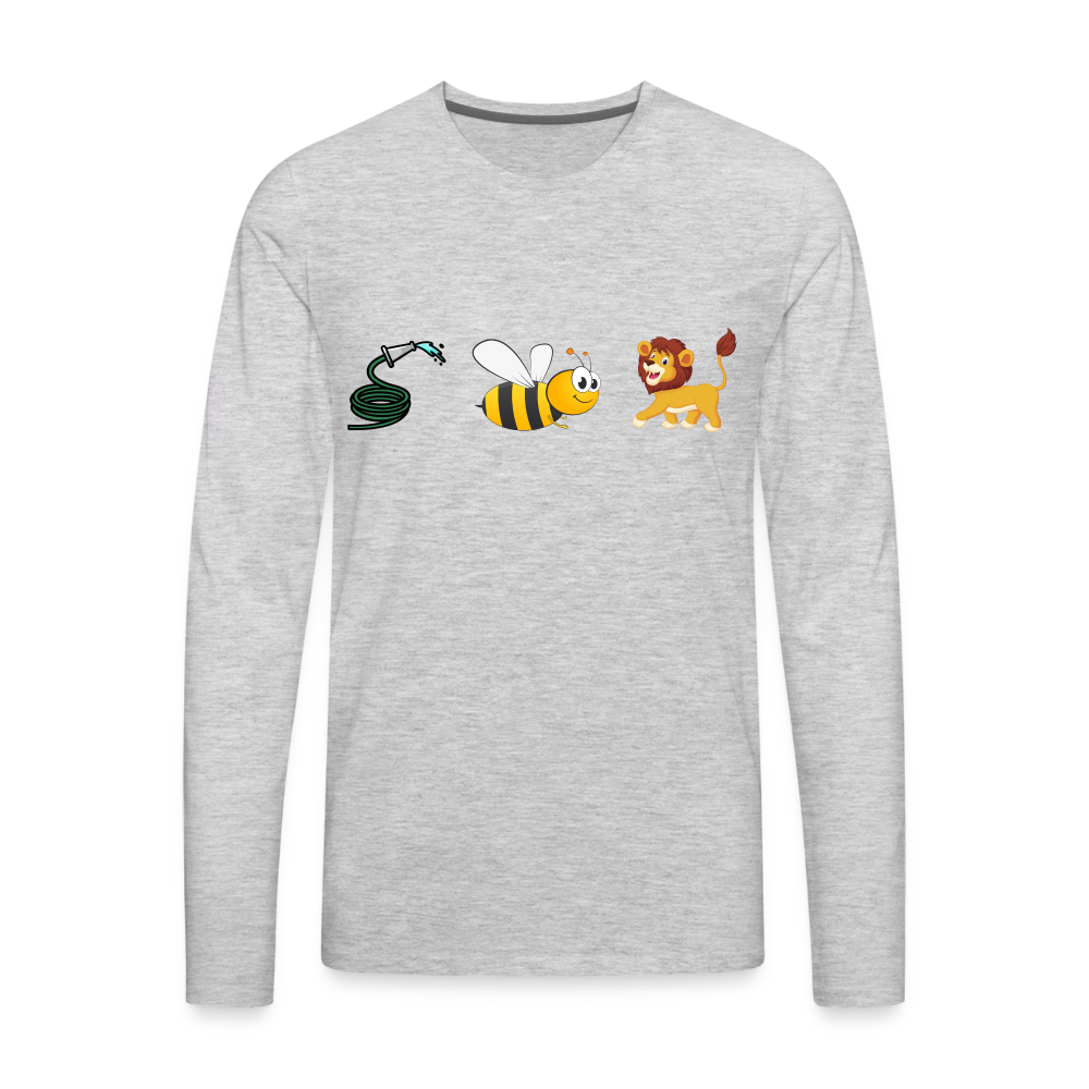 Hose Bee Lion Men's Premium Long Sleeve T-Shirt (Hoes Be Lying) - heather gray
