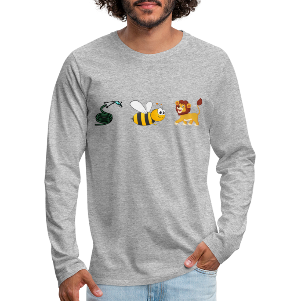 Hose Bee Lion Men's Premium Long Sleeve T-Shirt (Hoes Be Lying) - heather gray
