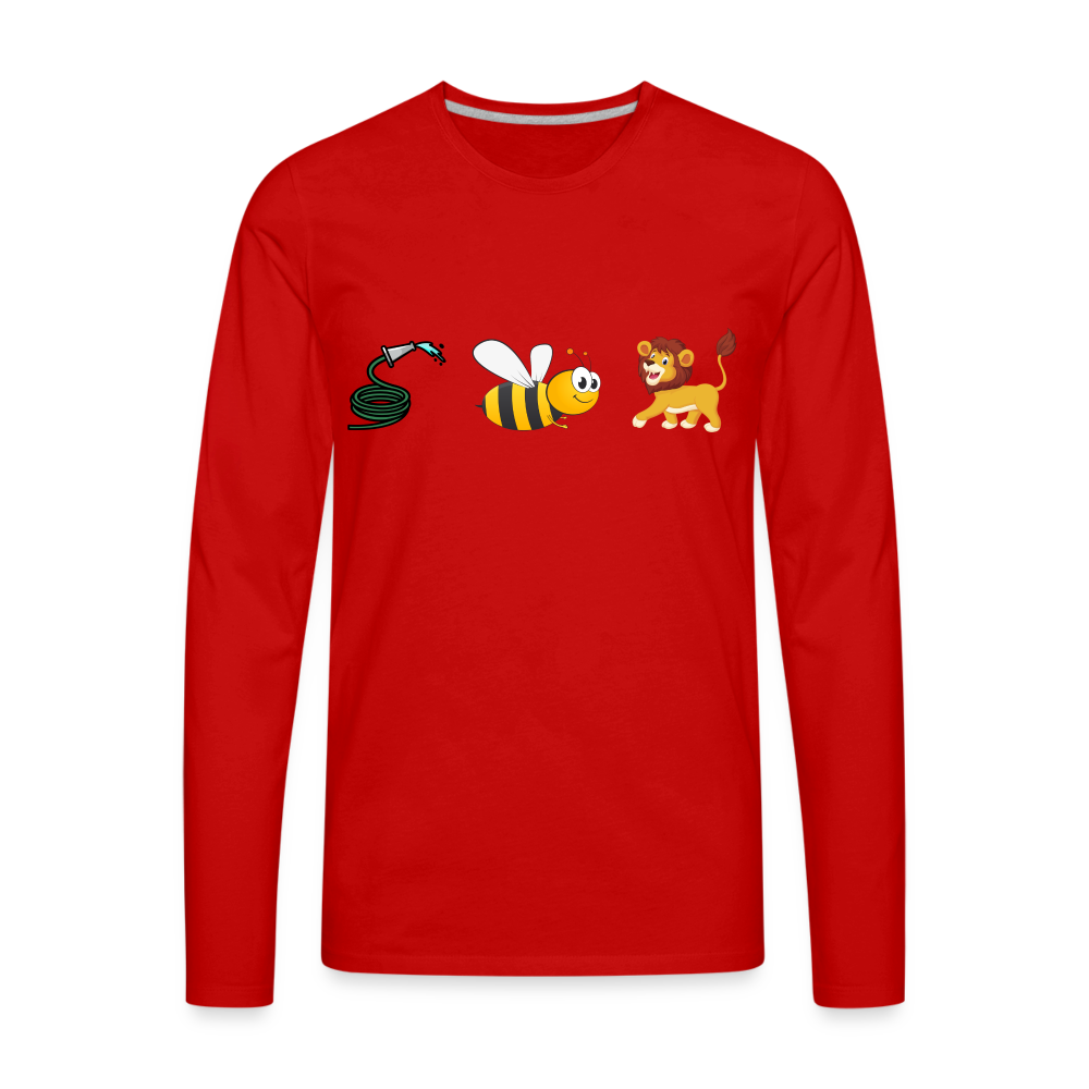 Hose Bee Lion Men's Premium Long Sleeve T-Shirt (Hoes Be Lying) - red