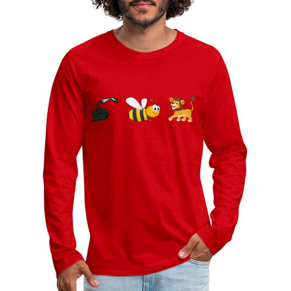 Hose Bee Lion Men's Premium Long Sleeve T-Shirt (Hoes Be Lying) - red