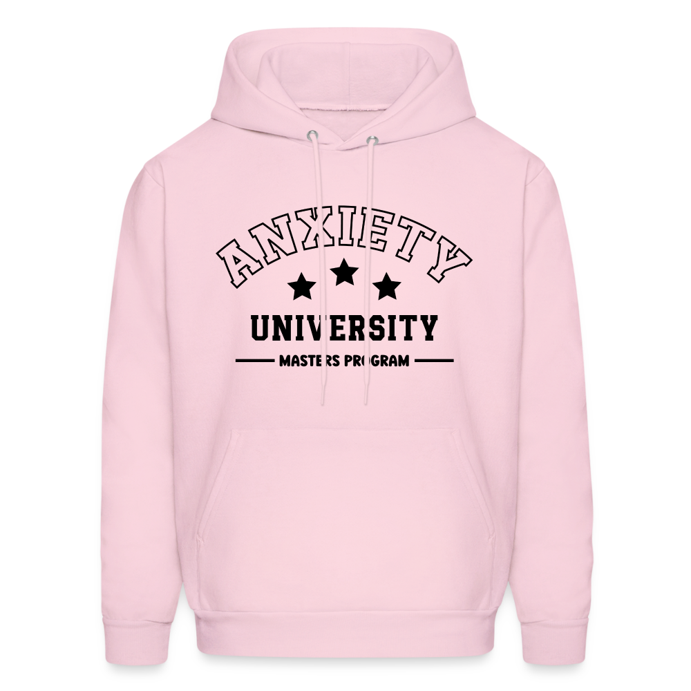 Anxiety University Hoodie - pale pink