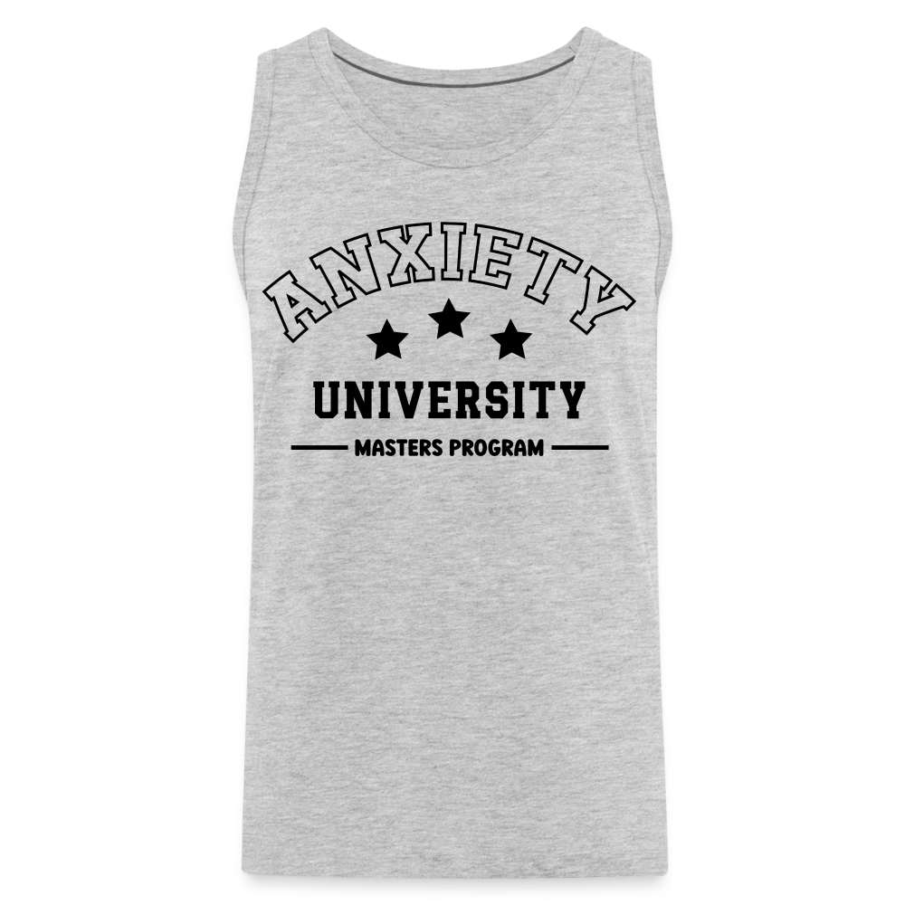 Anxiety University Masters Program, Men’s Premium Tank Top - heather gray