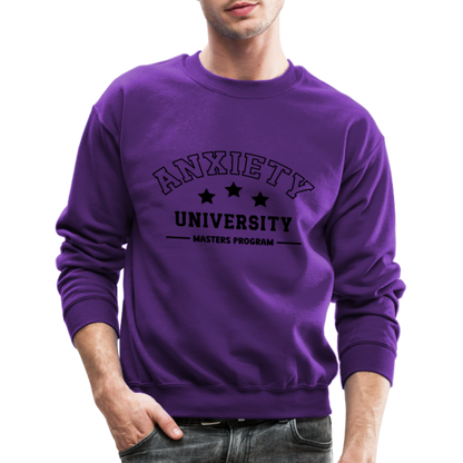 Anxiety University Masters Program, Sweatshirt - purple