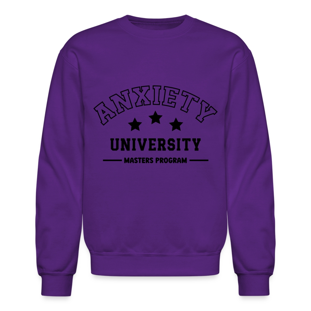 Anxiety University Masters Program, Sweatshirt - purple