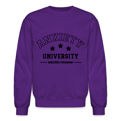 Anxiety University Masters Program, Sweatshirt - purple