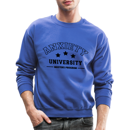 Anxiety University Masters Program, Sweatshirt - royal blue