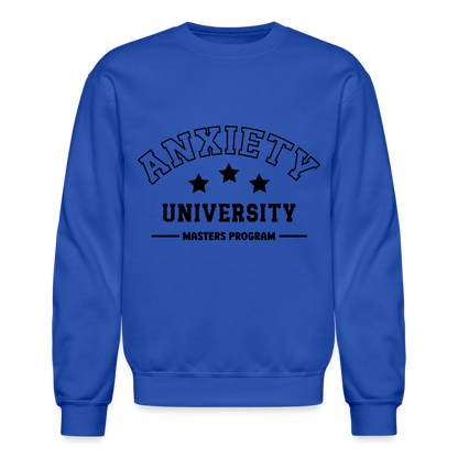 Anxiety University Masters Program, Sweatshirt - royal blue