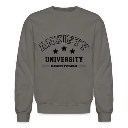 Anxiety University Masters Program, Sweatshirt - asphalt gray