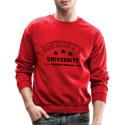 Anxiety University Masters Program, Sweatshirt - red