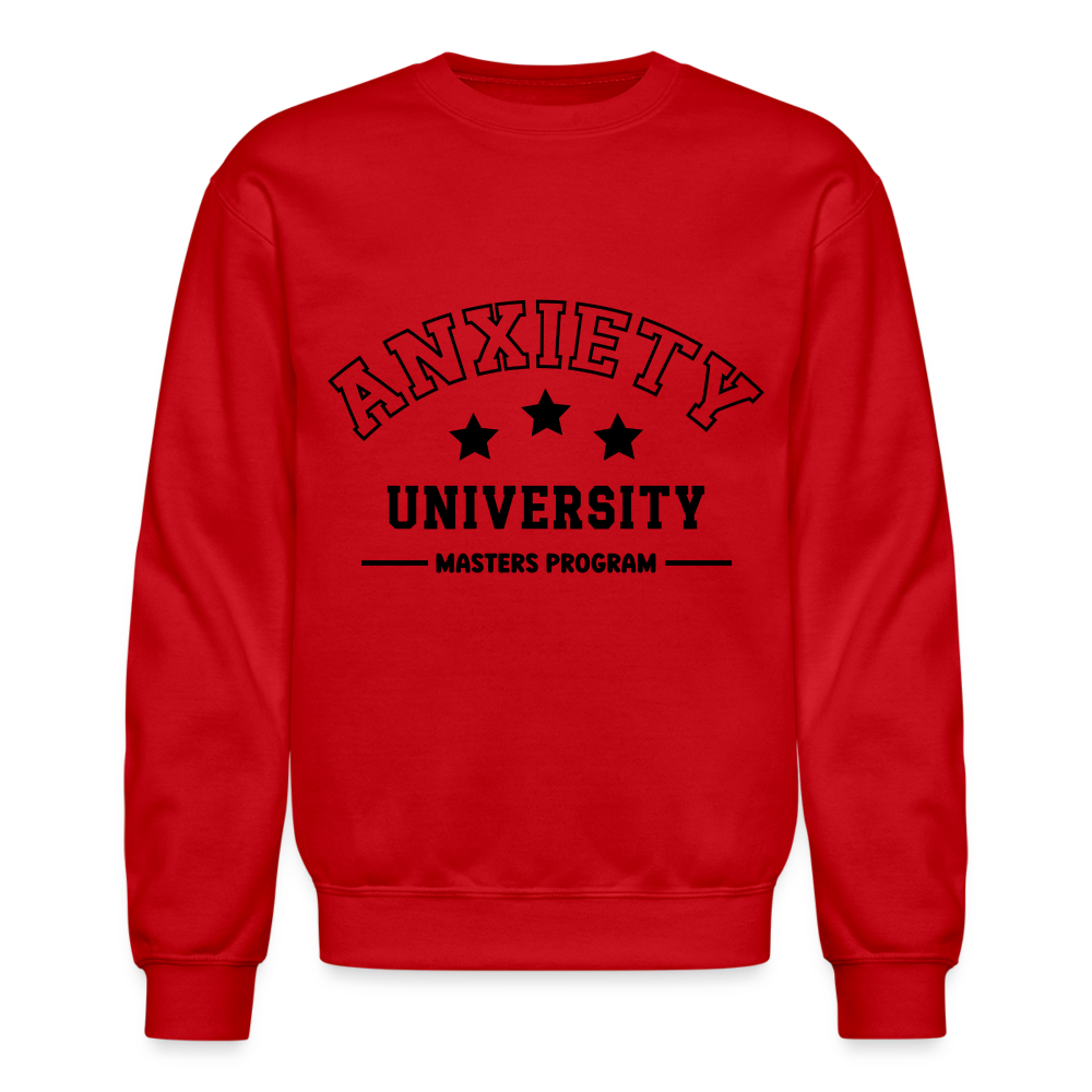 Anxiety University Masters Program, Sweatshirt - red