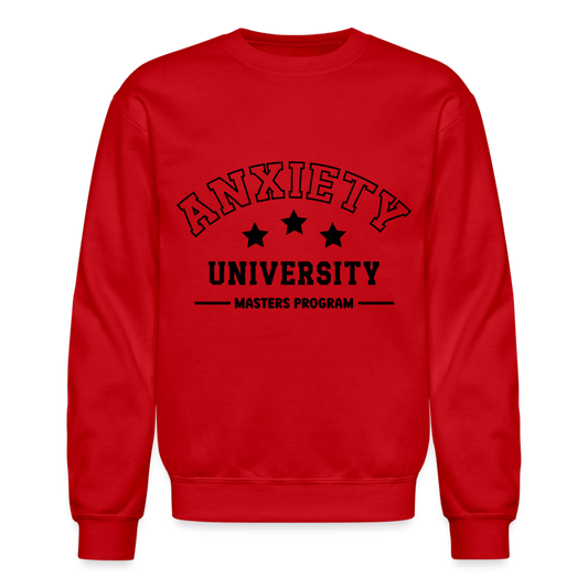 Anxiety University Masters Program, Sweatshirt - red