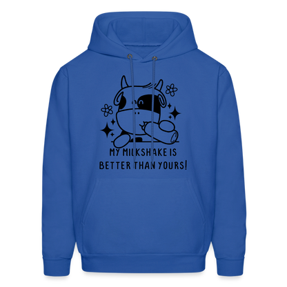 My Milkshake is Better Than Yours Hoodie (Funny Cow) - royal blue