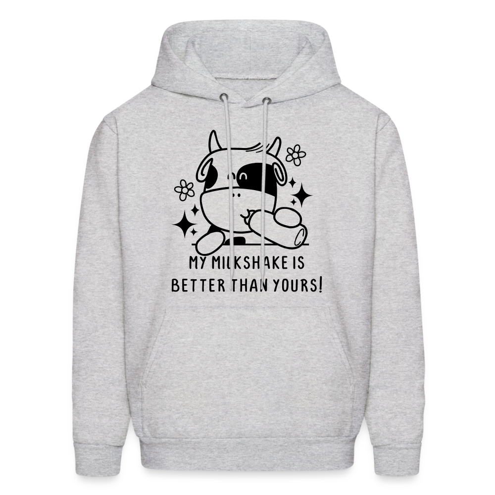 My Milkshake is Better Than Yours Hoodie (Funny Cow) - ash 