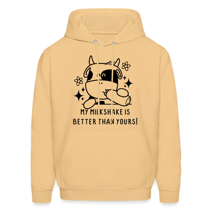 My Milkshake is Better Than Yours Hoodie (Funny Cow) - light yellow