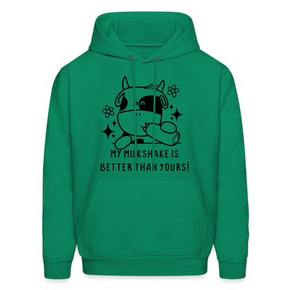 My Milkshake is Better Than Yours Hoodie (Funny Cow) - kelly green