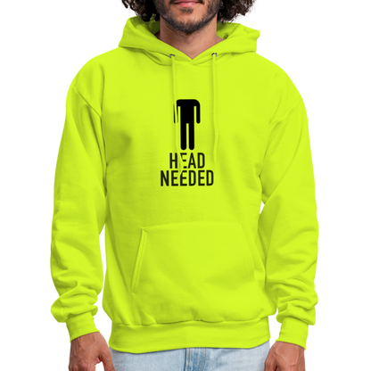 Head Needed Hoodie - safety green