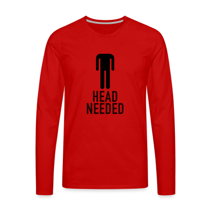 Head Needed Premium Long Sleeve T-Shirt (Needs Head) - red