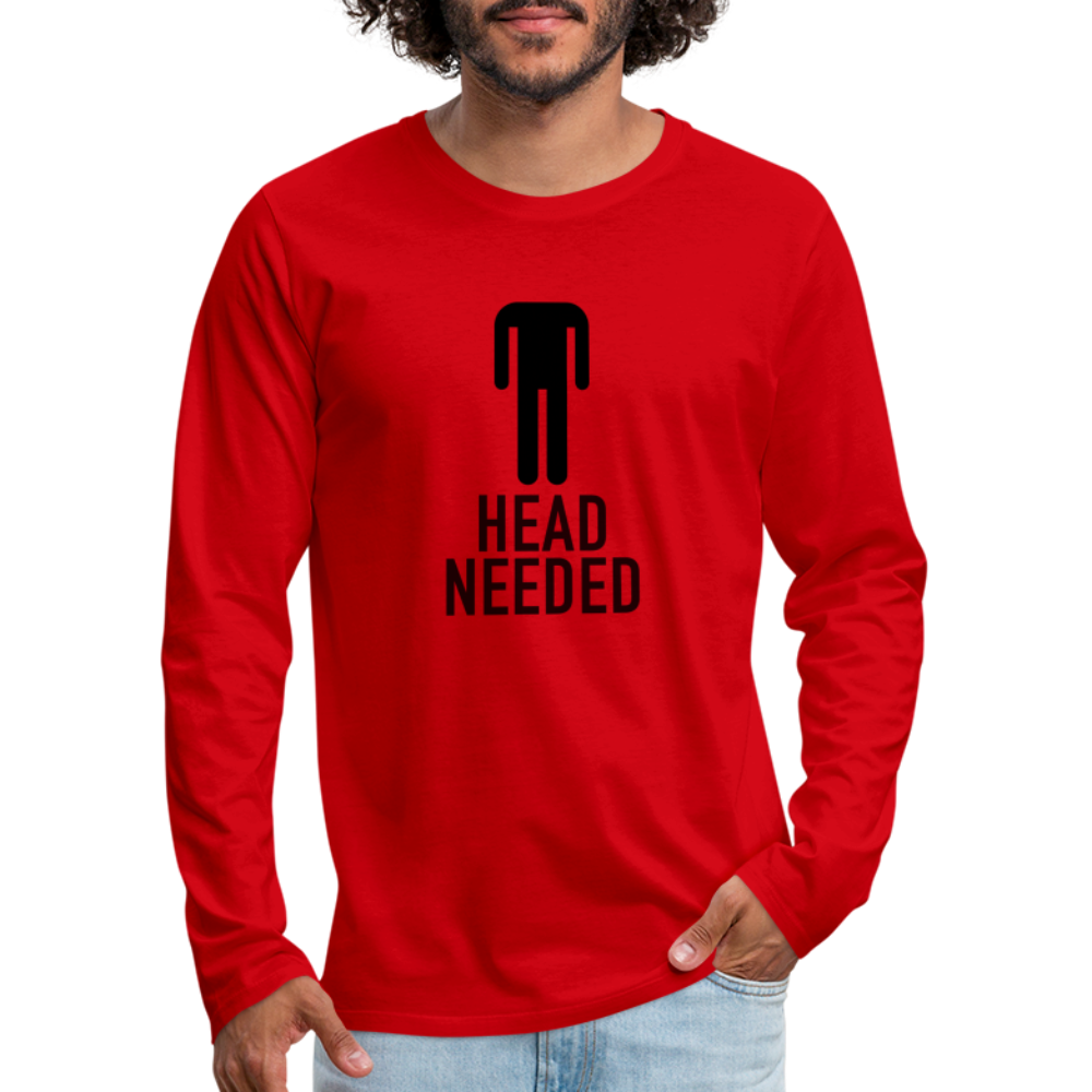 Head Needed Premium Long Sleeve T-Shirt (Needs Head) - red