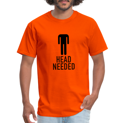 Head Needed T-Shirt (Needs Head) - orange