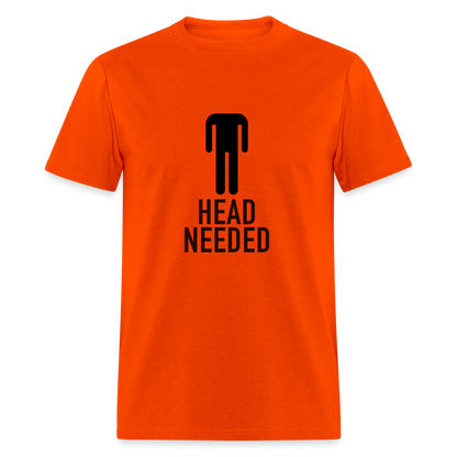 Head Needed T-Shirt (Needs Head) - orange