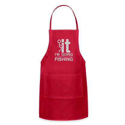 F It I'm Going Fishing Adjustable Apron - red