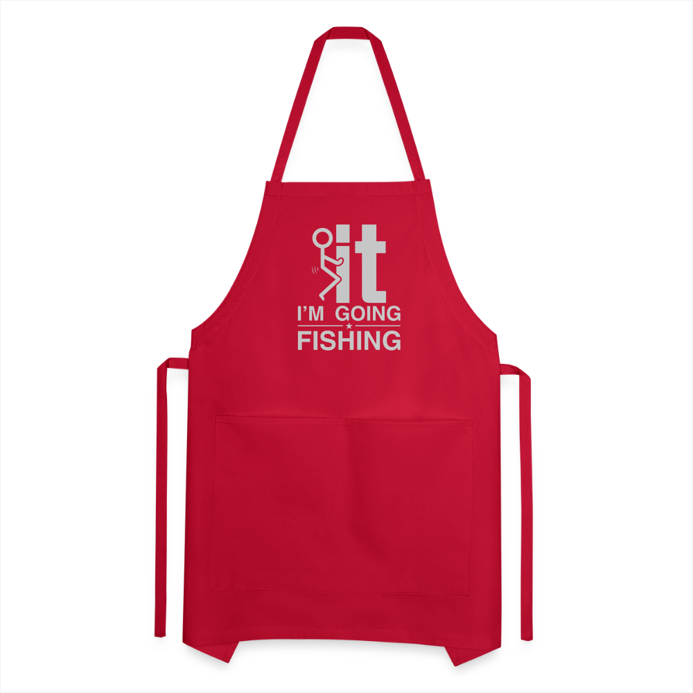 F It I'm Going Fishing Adjustable Apron - red