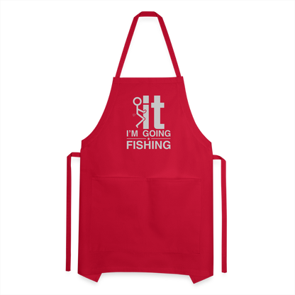 F It I'm Going Fishing Adjustable Apron - red