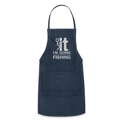 F It I'm Going Fishing Adjustable Apron - navy