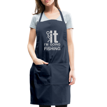 F It I'm Going Fishing Adjustable Apron - navy