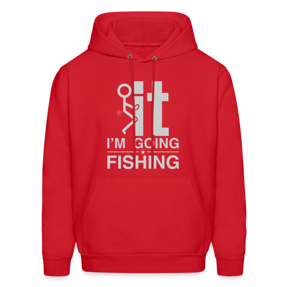 F It I'm Going Fishing Hoodie - red